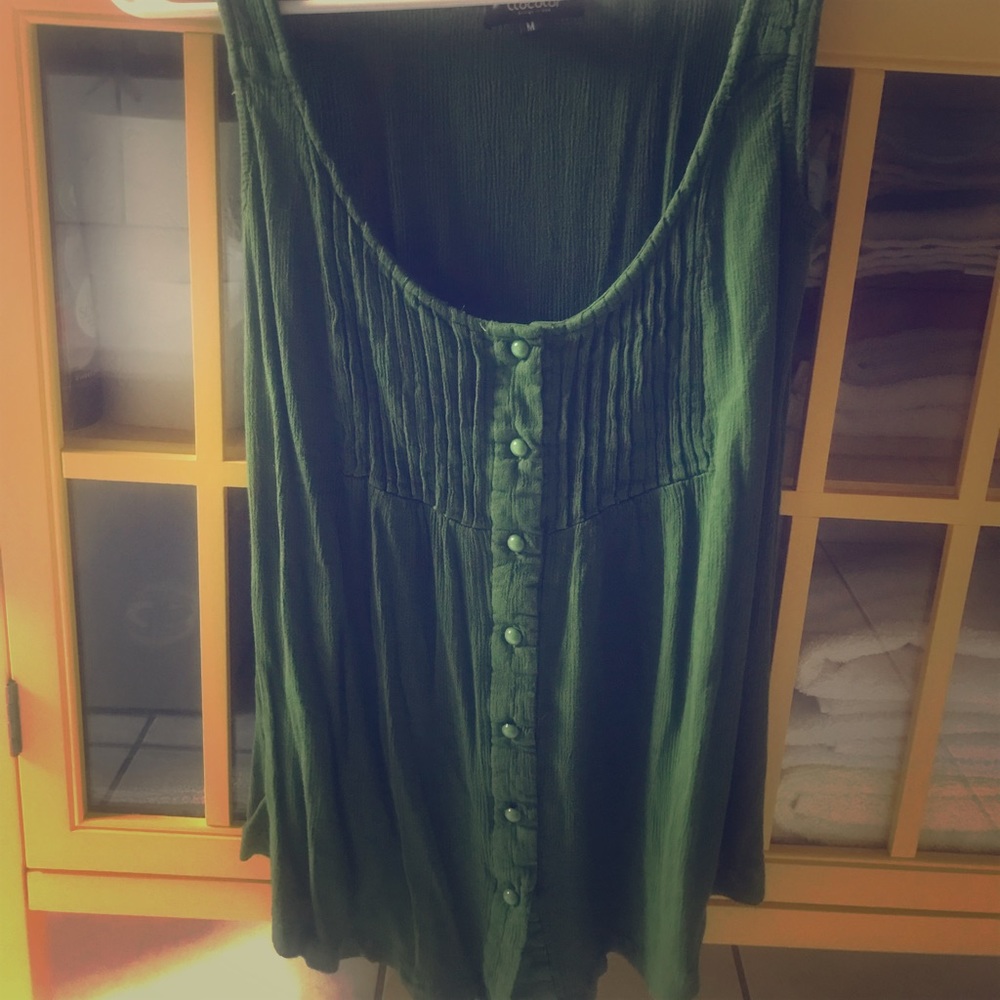 Green tunic top